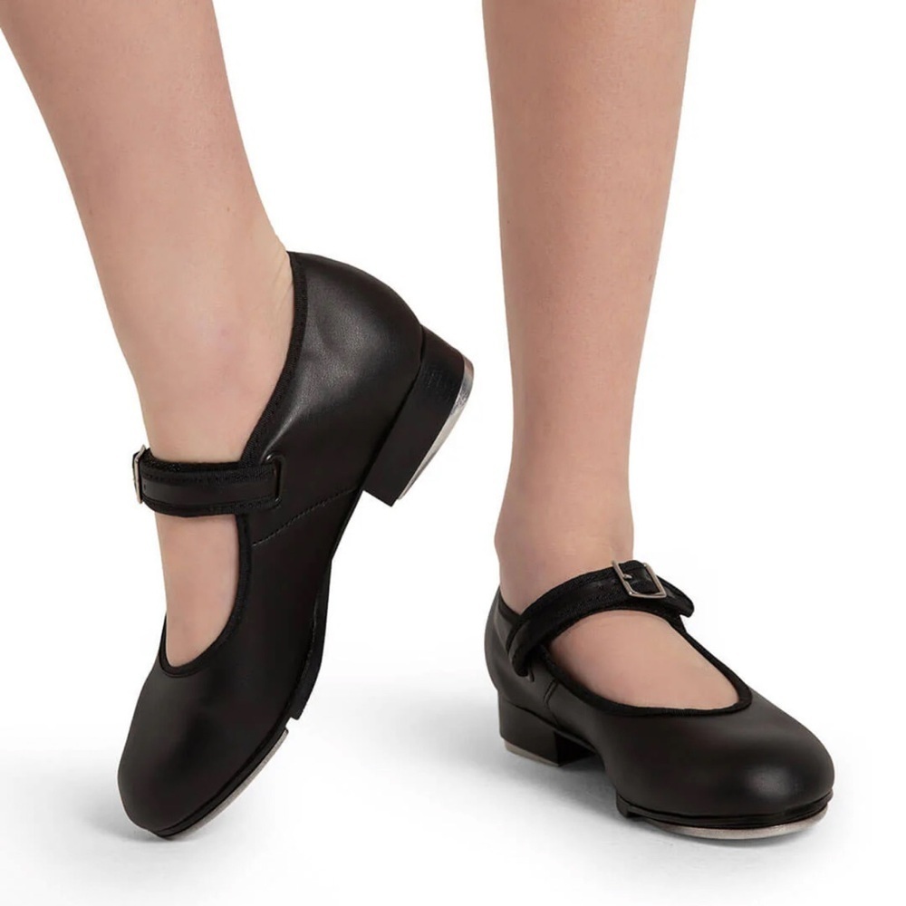 Capezio Kids Black Tap Show with Strap -Size 12M